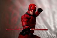 A cosplayer dressed as Daredevil poses for a photo during the 2024 New York Comic Con at the Jacob Javitz Center on October 19, 2024, in New York City. | Image via: Getty
